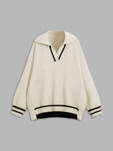 Contrast Trim Oversized Sweater