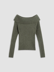 Textured Off Shoulder Sweater