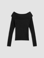 Textured Off Shoulder Sweater