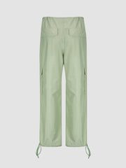 Cargo Drawstring Baggy Wide Leg Pants