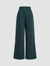 Vintage Pockets Pleated Wide Leg Pants