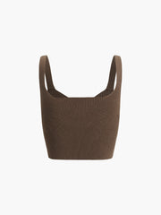 Criss Cross Ribbed Crop Tank Top