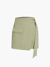 Belted Layered Mini Skirt