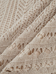 Crochet Eyelet Long Skirt