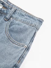 Fringed Denim Shorts