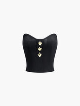 Metallic Decor Rib Tube Top