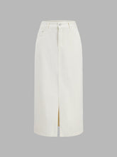 Utility Denim Maxi Skirt