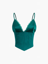 Satin Zippered Crop Corset Top