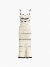 Paros Crochet Eyelet See Through Midi Dress