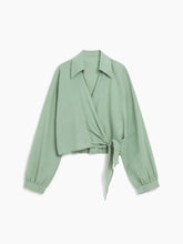 Collar Wrap Tied Shirt