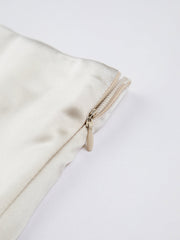 Satin Zippered Mini Skirt