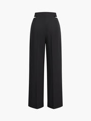 Waist Cutout Straight Leg Pants
