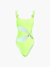 Neon Light Cutout One Piece Swimsuit