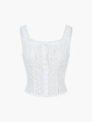 Coastal Cowgirl Eyelet Crop Tank Top