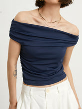 Off Shoulder Ruched Tank Top