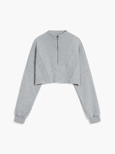 Utility Zippered Crop Sweatshirt