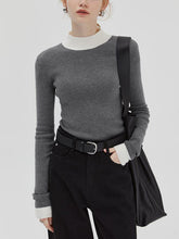 Cloud Nine Contrast Trim Knit Top