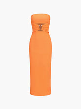 Vitamin C Cutout Tube Midi Dress
