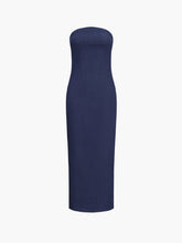 Denim Zippered Tube Long Jean Dress