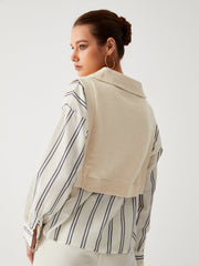 Modern Academia Pinstripe Two Piece Shirt