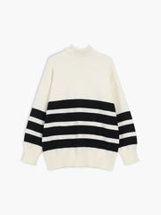 She's Effortless Turtleneck Stripe Sweater