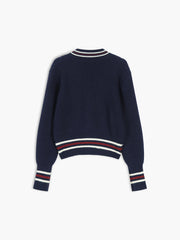 The New Standard Stripe Trim Sweater