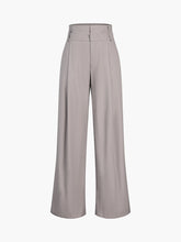 Double Waistband Wide Leg Pants