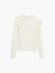 Vanilla Asymmetric Collar Sweater
