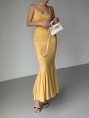 Moonlight Dance Bodycon Rib Long Dress