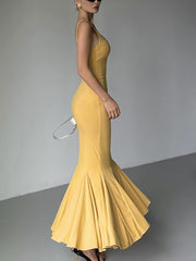 Moonlight Dance Bodycon Rib Long Dress