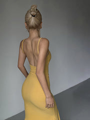 Moonlight Dance Bodycon Rib Long Dress