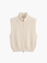 Two Way Zip Mock Neck Sweater Vest