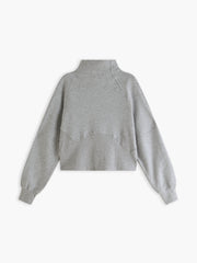 Pocket Half Zip Stand Collar Hoodie