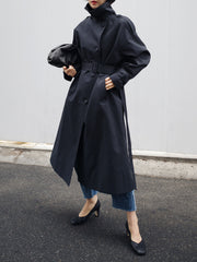 City Walk Stand Collar Trench Coat