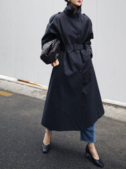 City Walk Stand Collar Trench Coat
