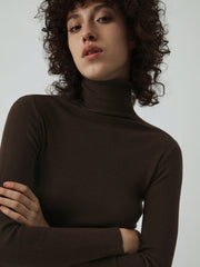 Minimalism Mock Neck Long Sleeve Top