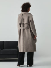 Utility Longline Wool Blend Trench Coat