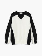 Two Tone Furry Sweater