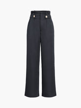 Vintage Button Details Wide Leg Culotte Pants