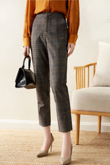 Glen Plaid Straight Leg Pants