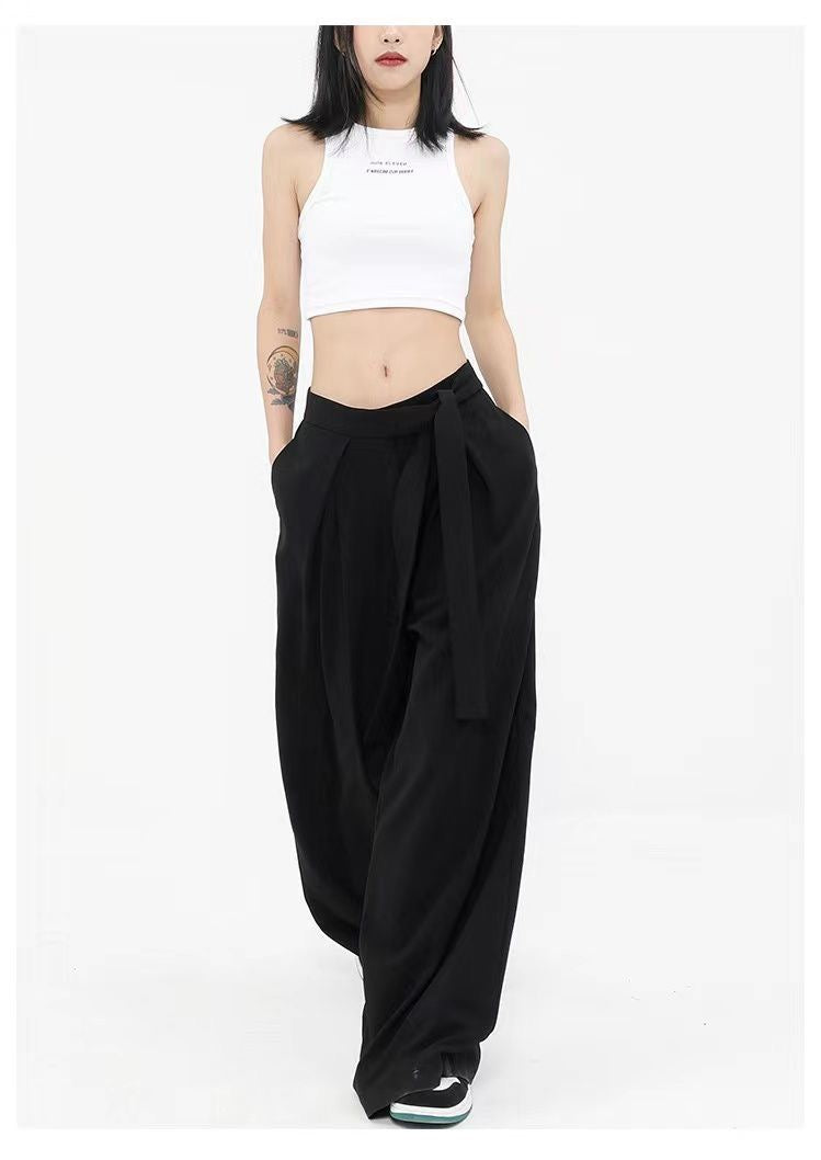 Tied Oversized Wide Leg Pants