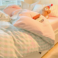 Dopamine Mix And Match Bedding Four-Piece Set Bed Sheet Bed Skirt Quilt Cover Non-Cotton Pure Cotton Dormitory Single Bed Sheet