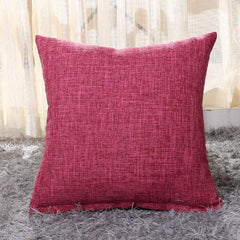 Solid Linen Sofa Waist Cushion Cover 40*40/45*45/50*30/50*50/55*55/40*60cm Throw Pillowcase Office Home Decor Pillow Case