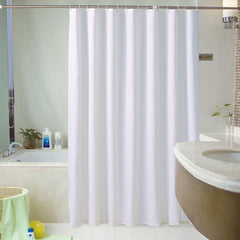 White Shower Curtains Waterproof Thick Solid Bath Curtains For Bathroom Bathtub Large Wide Bathing Cover 12 Hooks