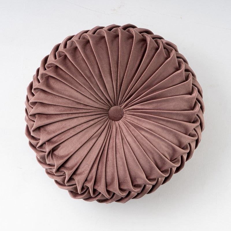 Throw Pillow for Couch Decorative 3D Pumpkin Vehicle Wheel Round Velvet Cushion for Sofa Bed Chair Floor Coussin Canapé