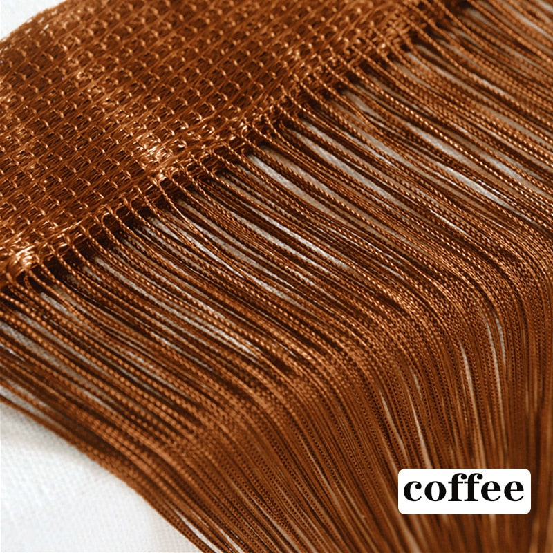 String Thread Curtains 100CM X 200CM Thread Curtains Screen Ribbon String Divider Blind for ...