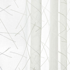 White Embroidery Tulle Window Curtains for Living room Geometry Sheer Curtains for Bedroom Voile Curtain Drapes Blind Finished