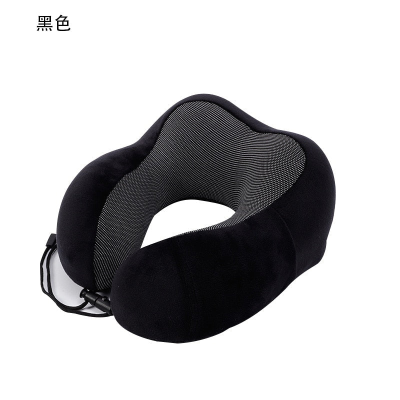 Memory Foam U Shaped Neck Pillows Soft Slow Rebound Space Travel Pillow Neck Healthcare Airplane Travel Headrest Unisex Cushion