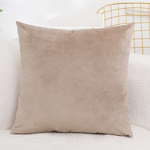 Solid Velvet Pillow Cushion Cover Home New Year Decorative 40*40/45*45/50*50/55*55/60*60cm