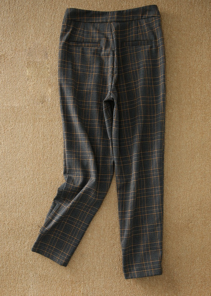 Glen Plaid Straight Leg Pants